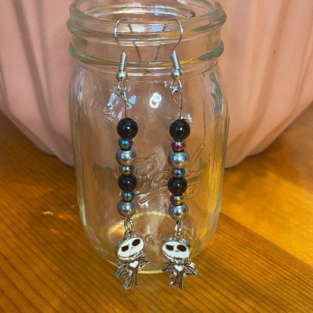 Hand Crafted Multicolor Beaded Jack Fashion Earrings